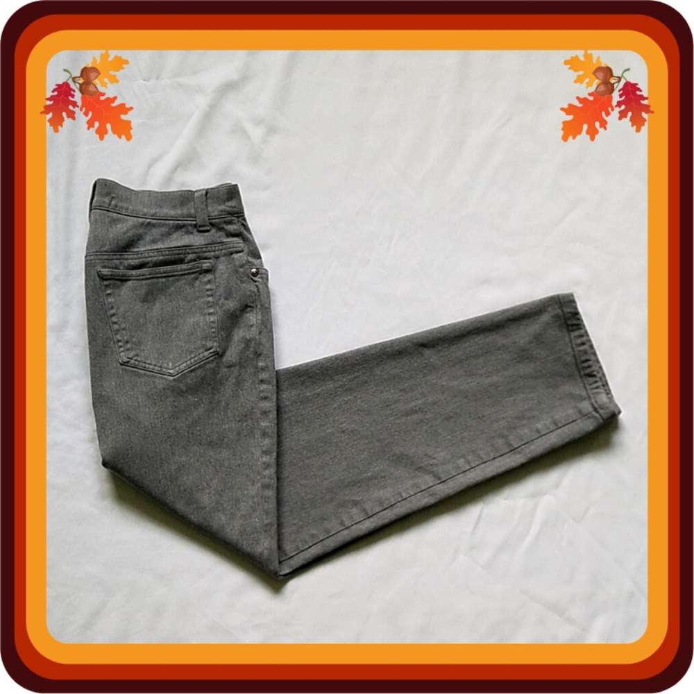 Jones NY Gray Stretch Straight Leg Classic Jeans